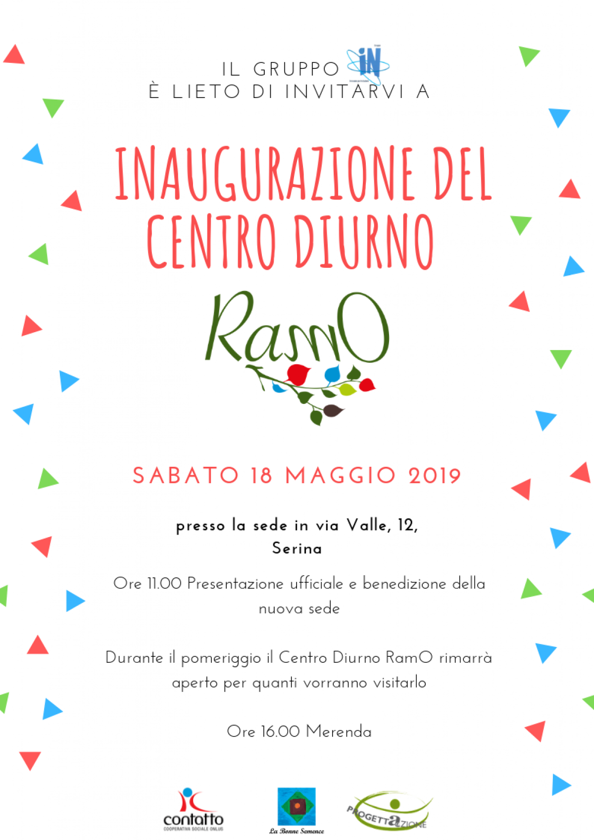 Locandina Inaugurazione Centro Diurno RamO